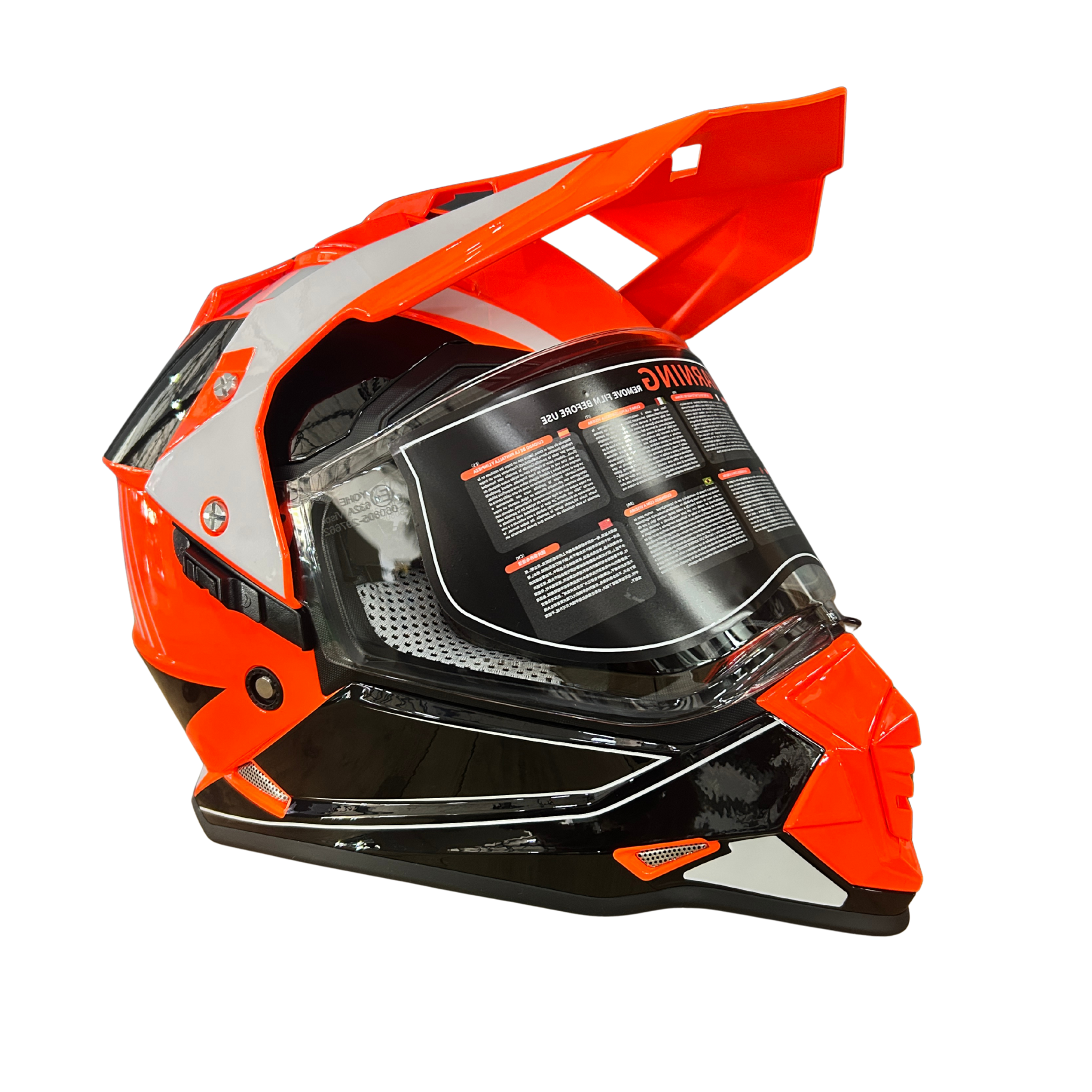 YOHE 632A Black/White/Orange Adventure Helmet