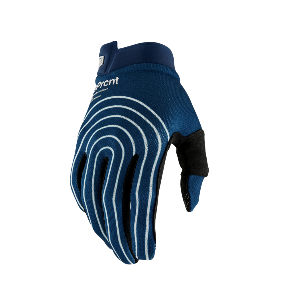 MC Auto: 100% Itrack Rewound Navy Gloves