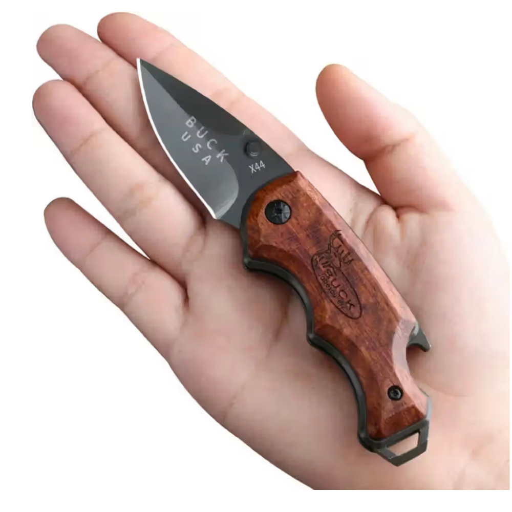 BUCK X44 WOODEN SMALL POCKET KNIFE