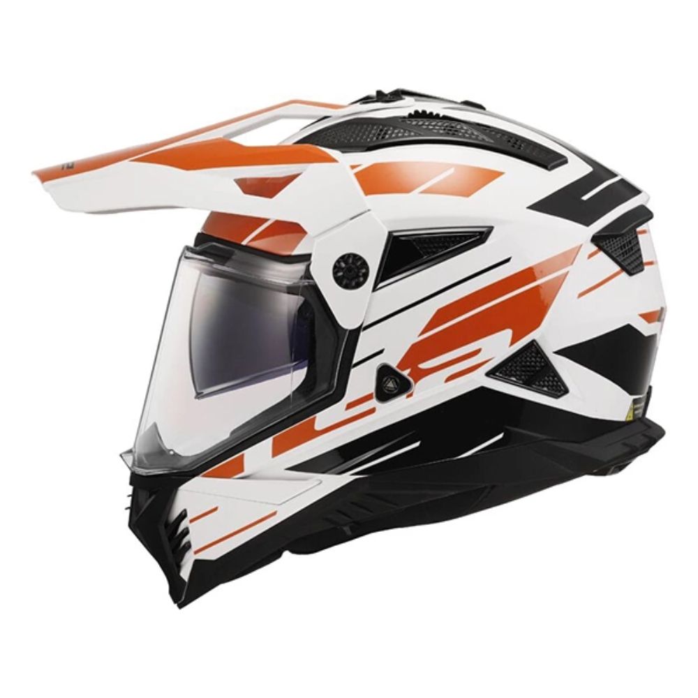 LS2 MX702 Pioneer II Namib White/Orange Helmet