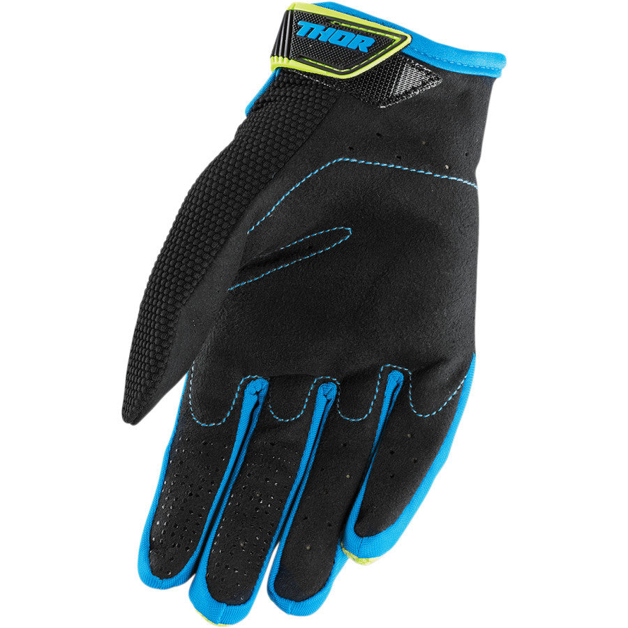 Thor Spectrum Green/Black/Blue Gloves