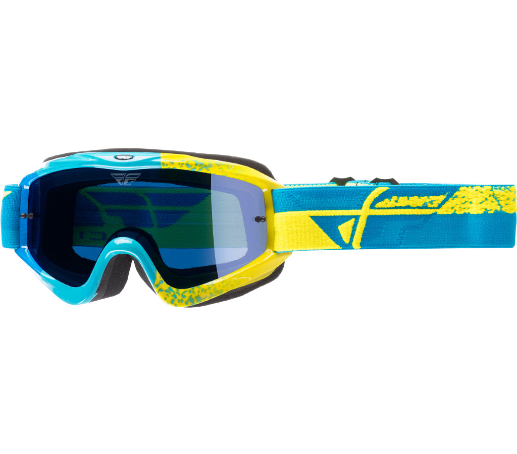 Fly Zone Comp Blue/Hi-Viz Blue Mirror Smoke Lens Goggle