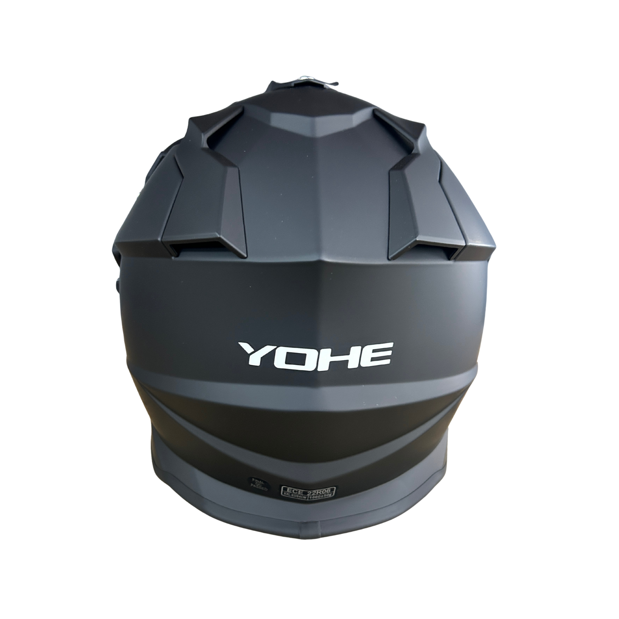 YOHE 632A Solid Matt Black Adventure Helmet