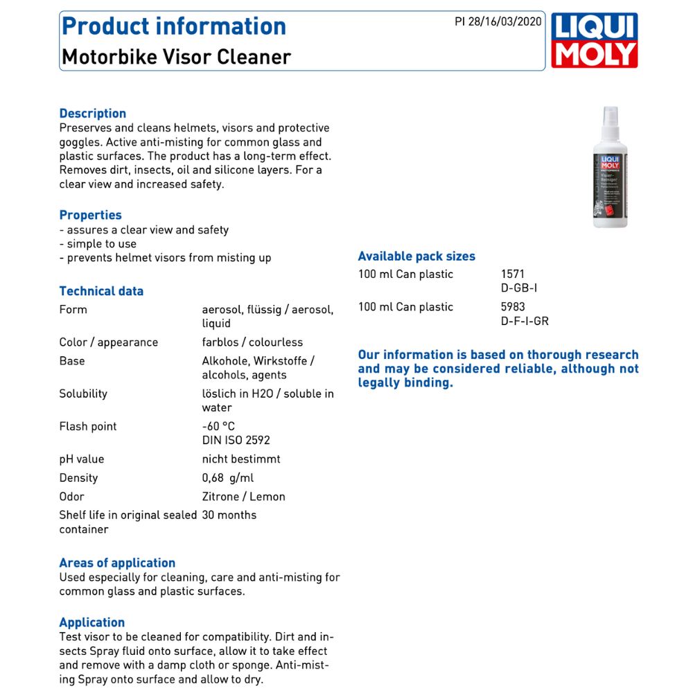 Liqui Moly Motorbike Visor Cleaner