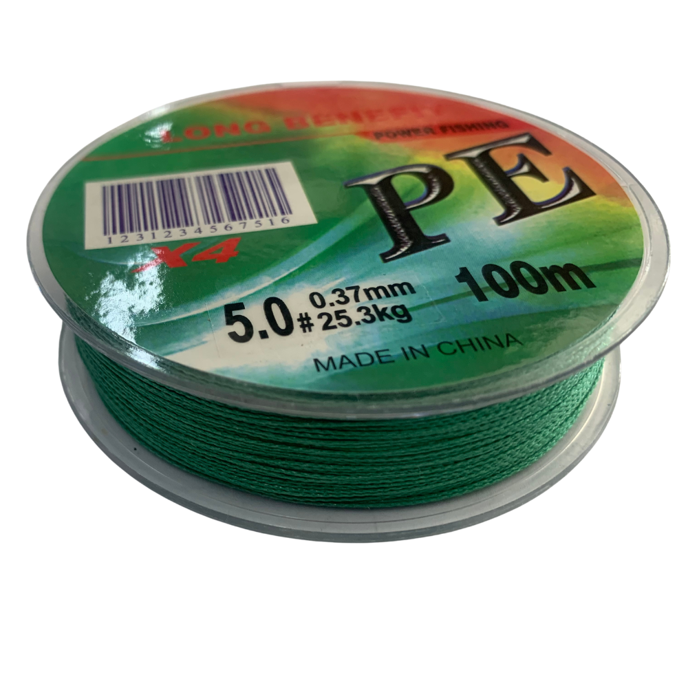 L&B X4 5.0# 55LBS Green 100m Braid Fishing Line
