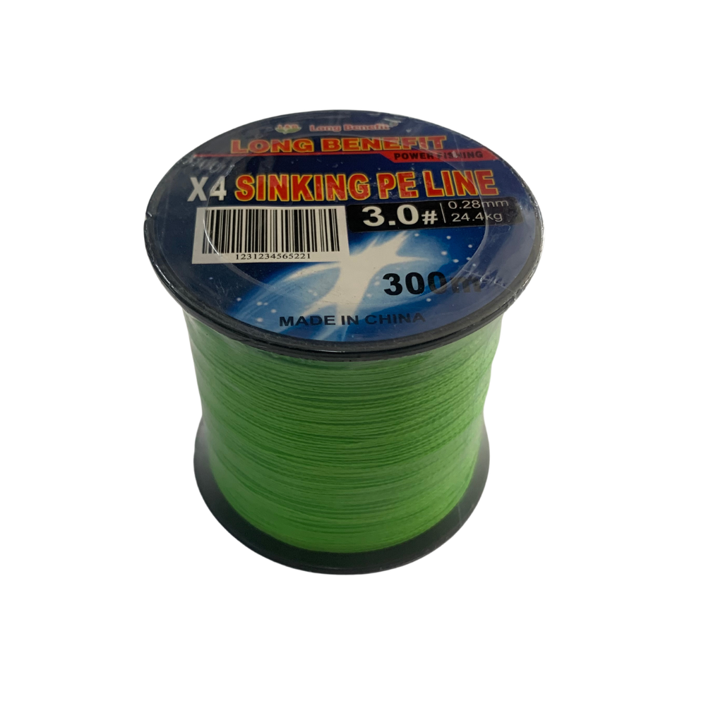 L&B X4 3.0# 53LBS Green 300m Braid Fishing Line