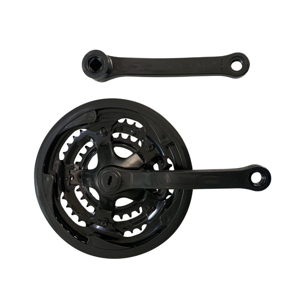 Aftermarket Triple Chain Wheel Set Alloy 18S Black PVC Q/L
