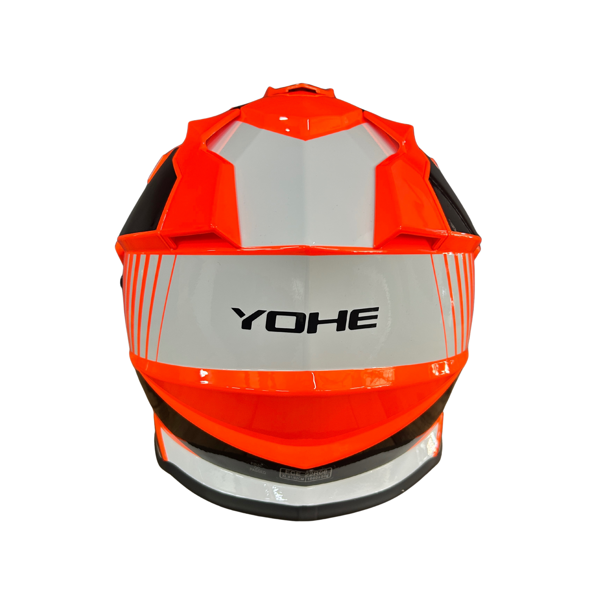 YOHE 632A Black/White/Orange Adventure Helmet