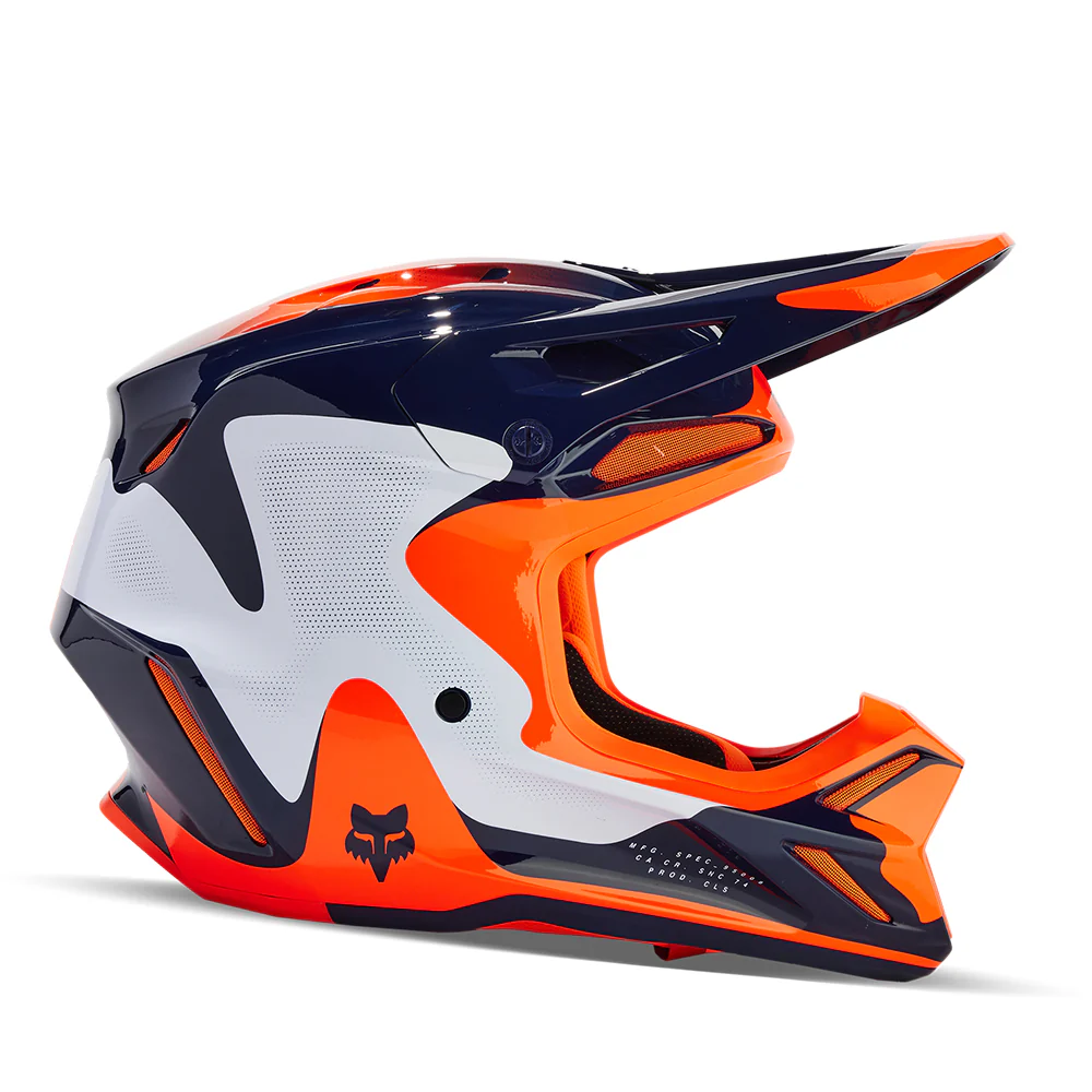 Fox V3 Revise Navy/Orange Helmet
