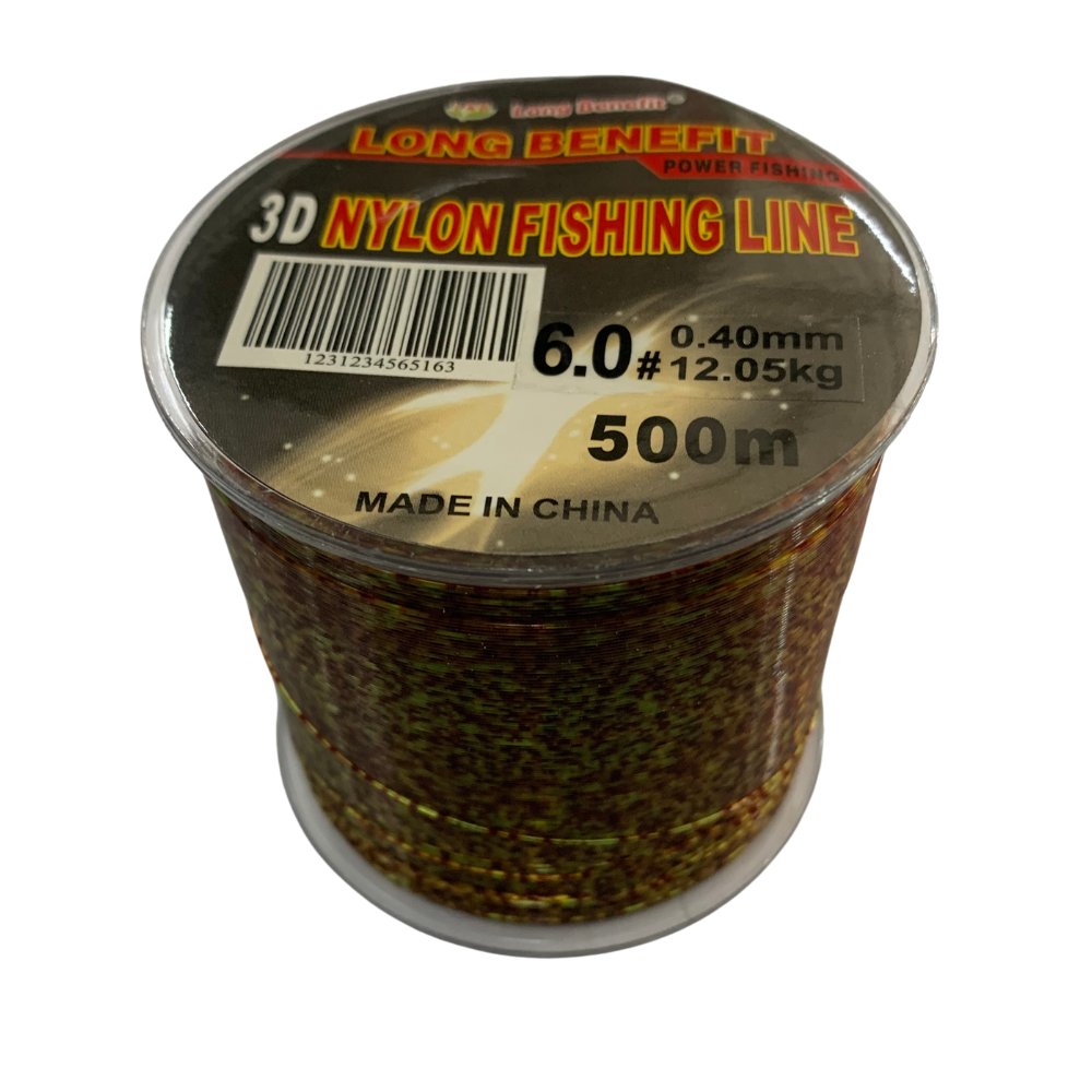 L&B 6.0# 26.5LBS Green/Black 500m Nylon Fishing Line