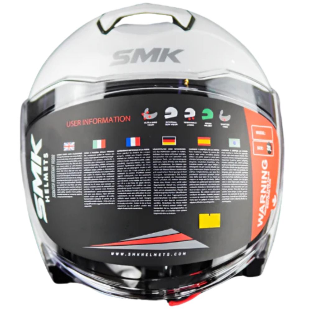 SMK GTJ GL100 White Helmet