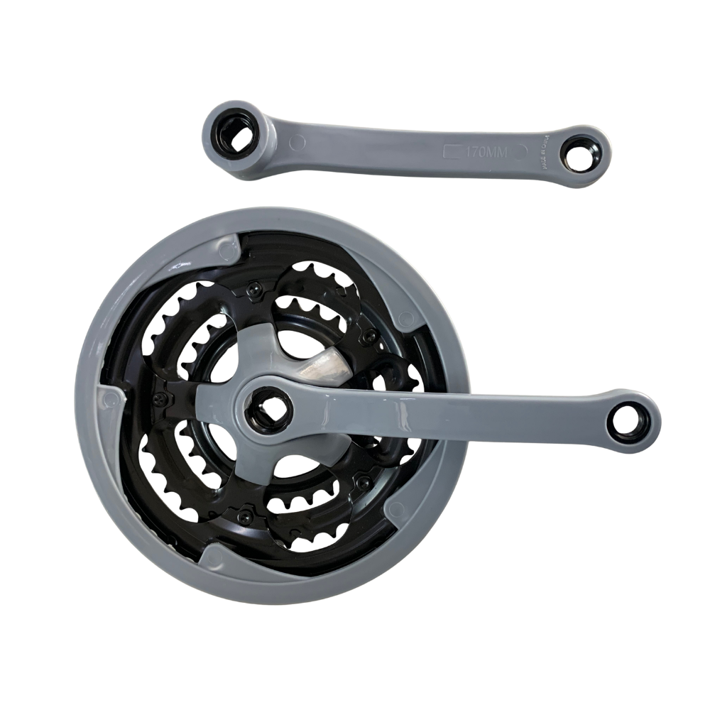 Aftermarket Triple Chain Wheel Set Alloy 18S Grey PVC Q/L