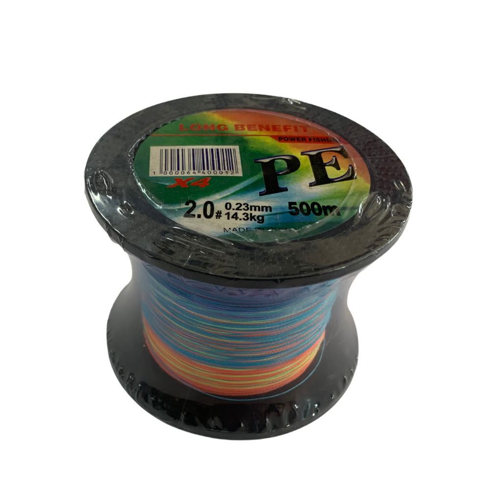L&B X4 2.0# 31.5LBS Multicolour 500m Braid Fishing Line