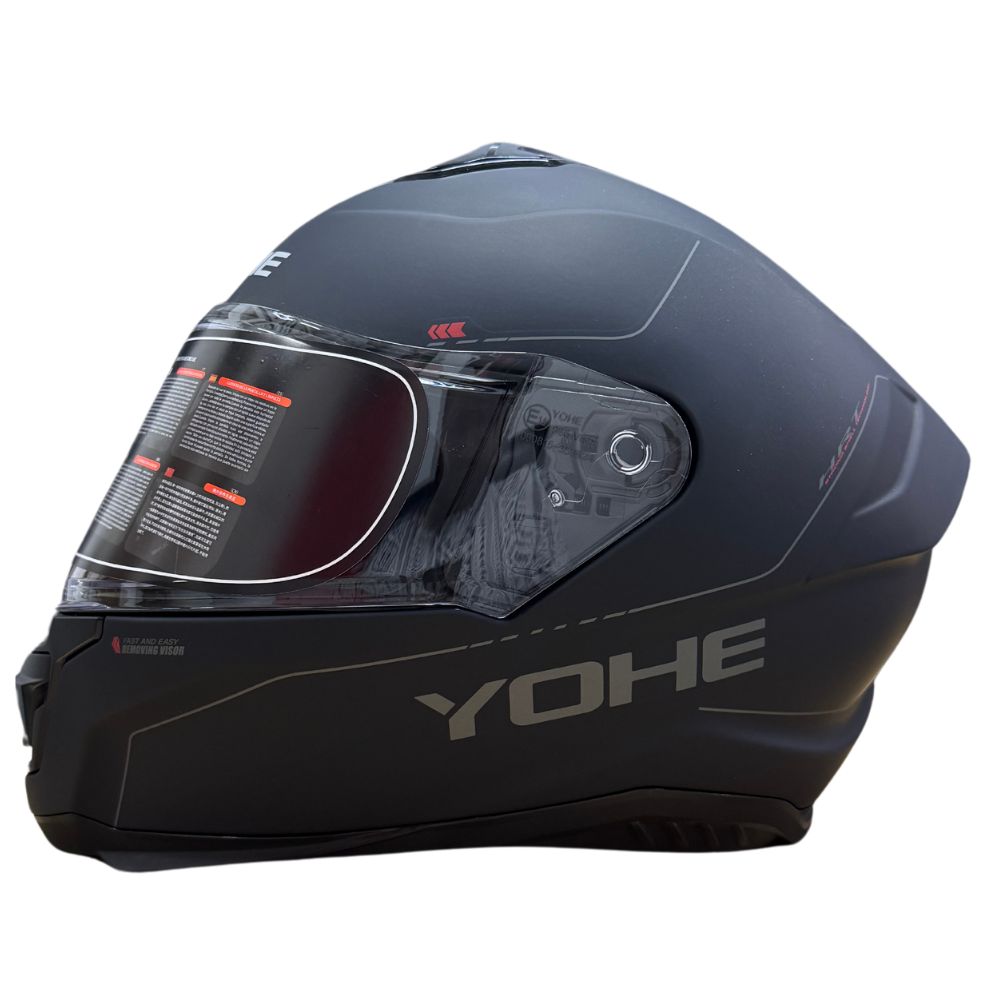 YOHE 987 Solid Matt Black Helmet