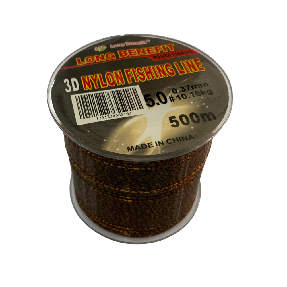 L&B 5.0# 22LBS Green/Black 500m Nylon Fishing Line