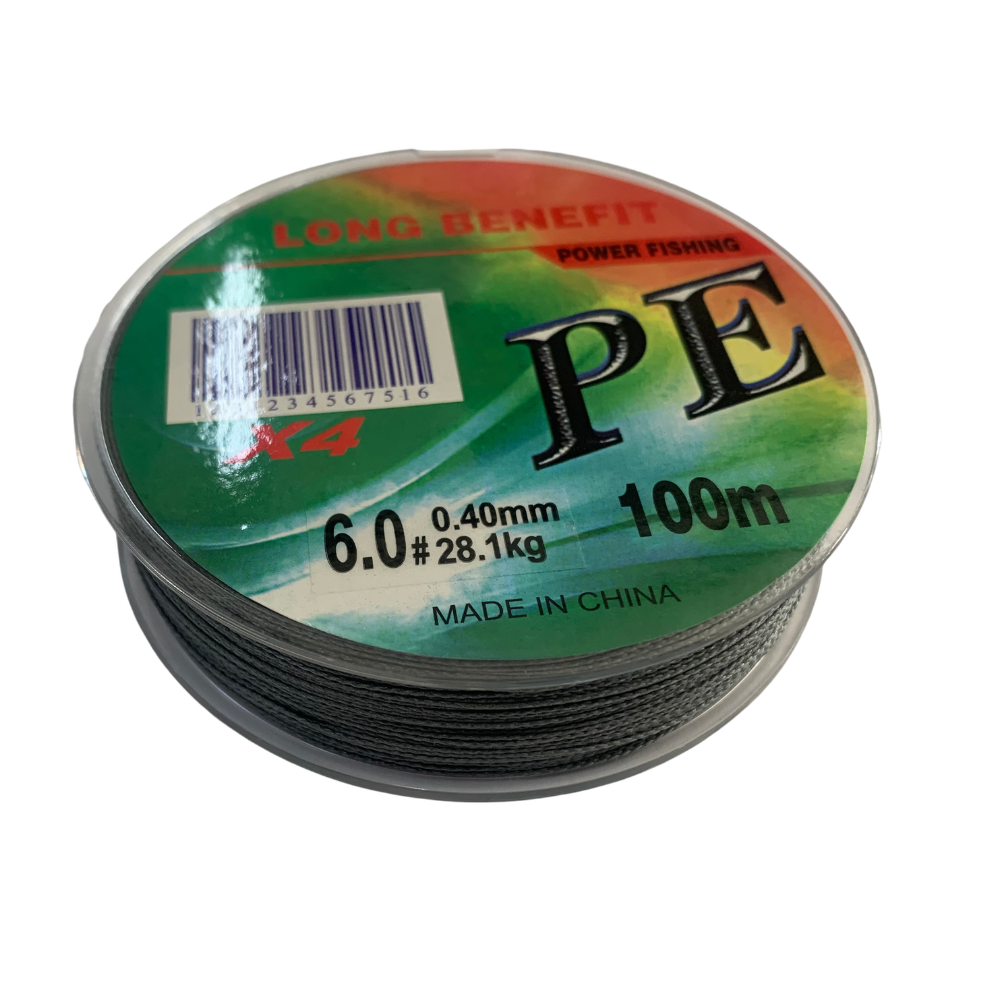 L&B X4 6.0# 62LBS Grey 100m Braid Fishing Line