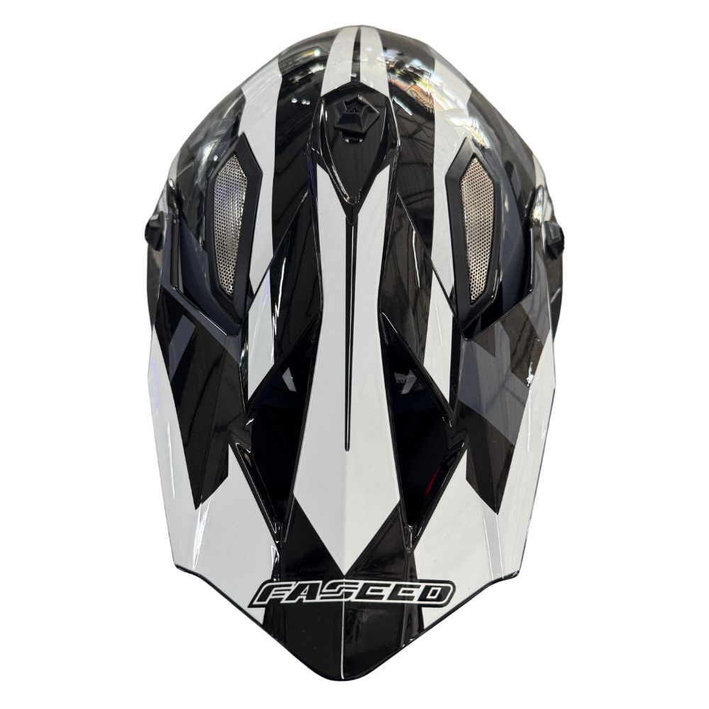 Faseed FS 609 White/Black MX Helmet