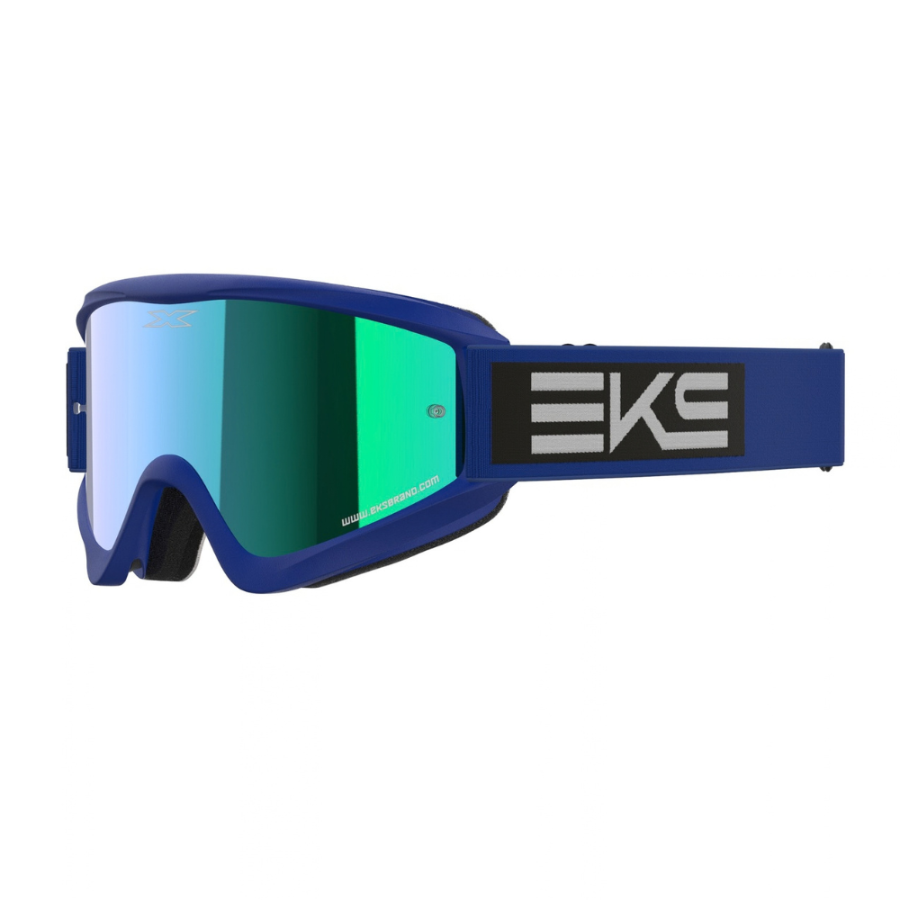EKS Gox Flat-Out Blue/Black Blue Mirror Goggle