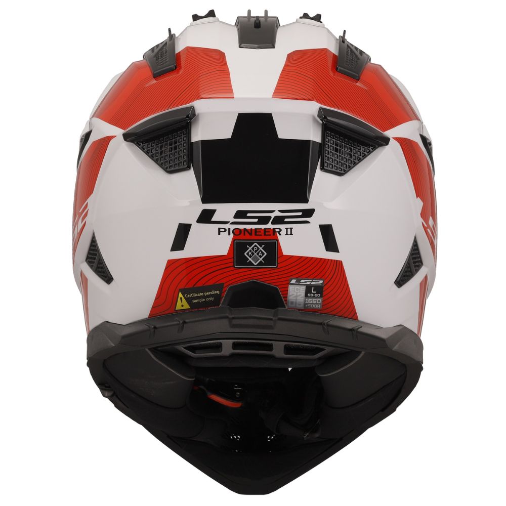 LS2 MX702 Pioneer II Hill White/Red Helmet