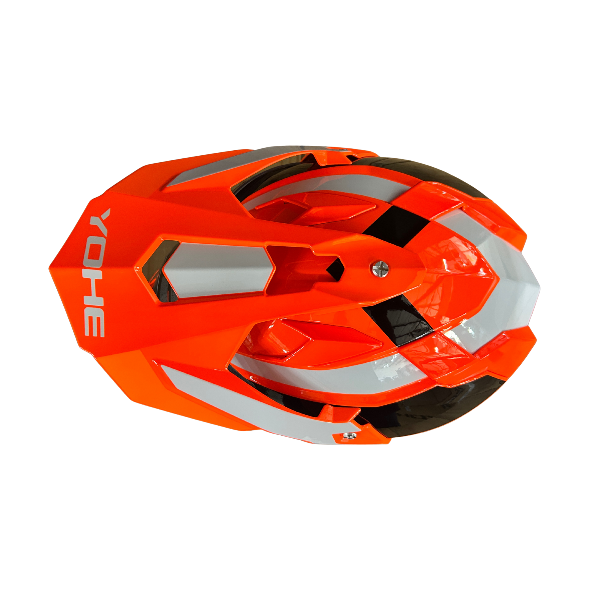 YOHE 632A Black/White/Orange Adventure Helmet
