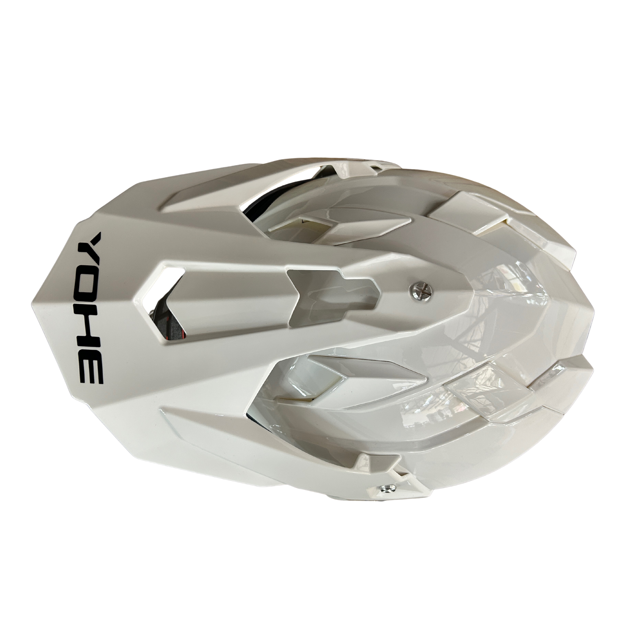 YOHE 632A Solid White Shinny Adventure Helmet