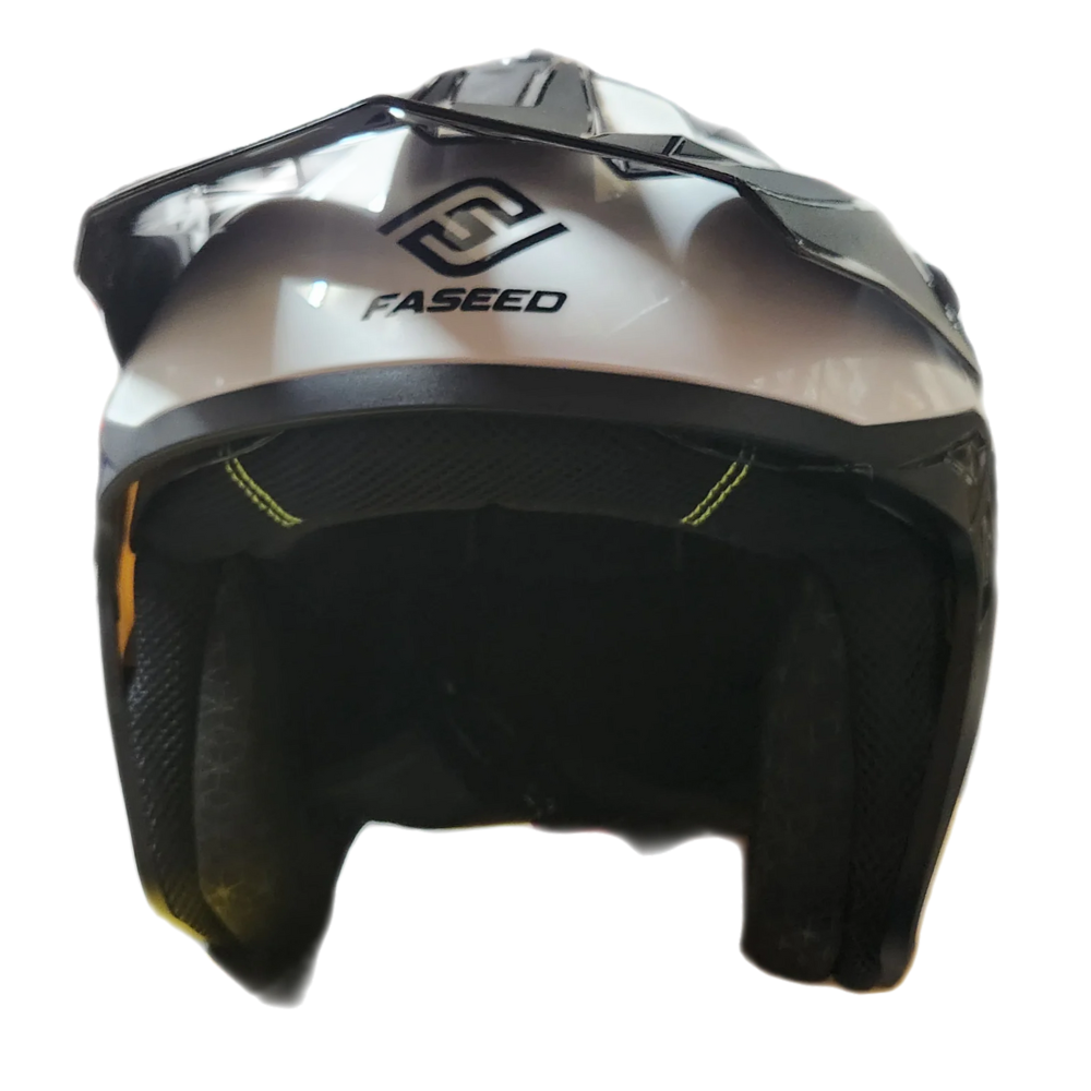 MC Auto: Faseed FS-X1 Open Face White Helmet