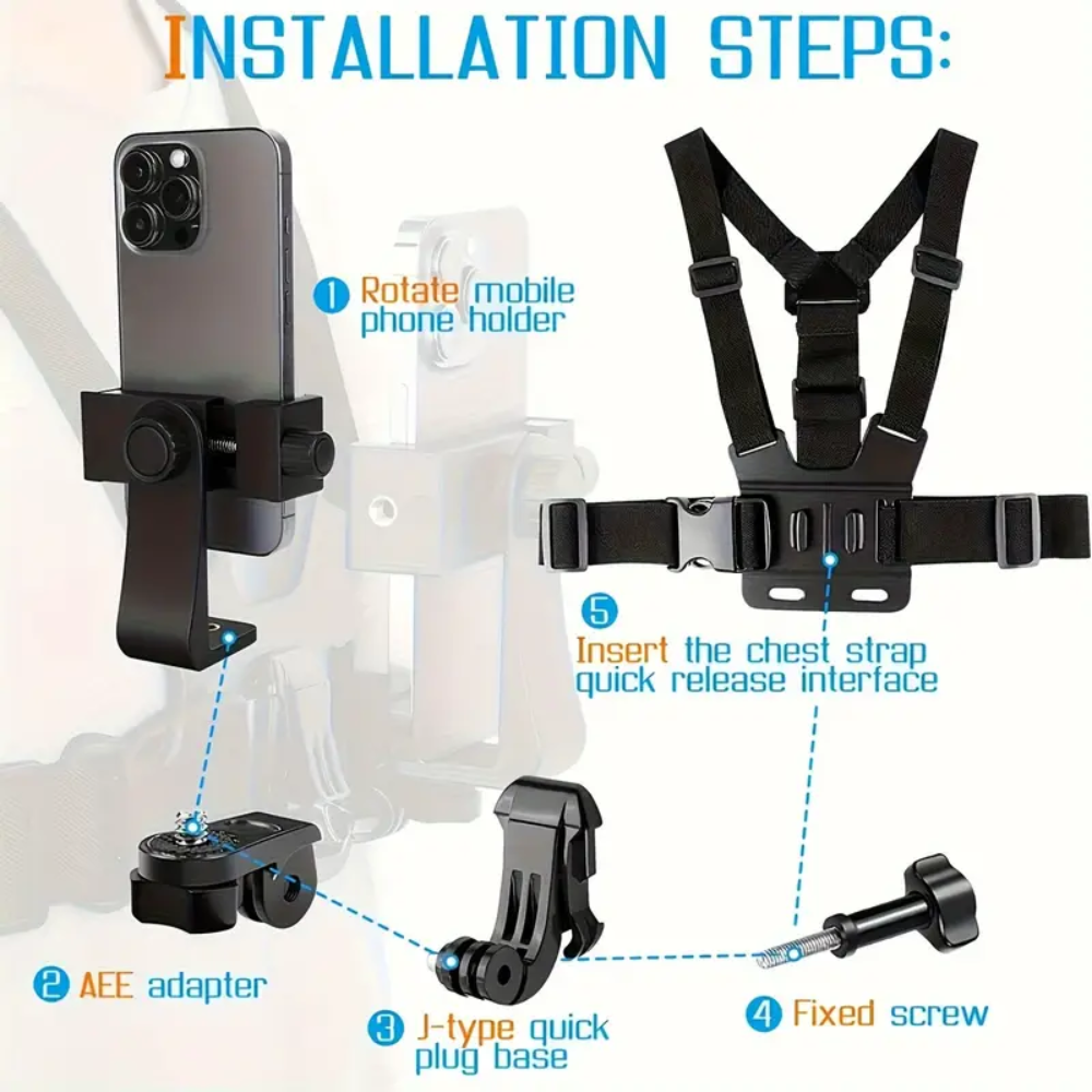 MCA Universal Chest Action Camera Cell Phone Holder