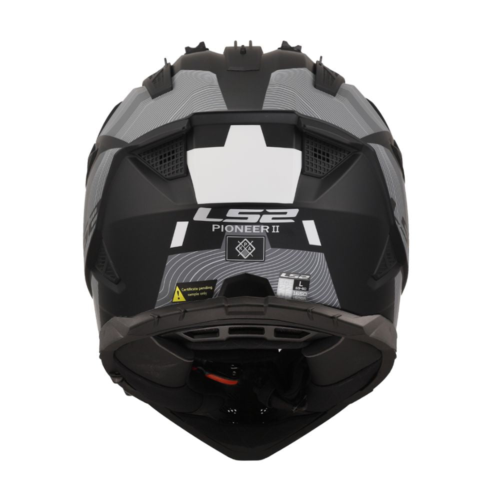 LS2 MX702 Pioneer II Hill Matt Black/White Helmet