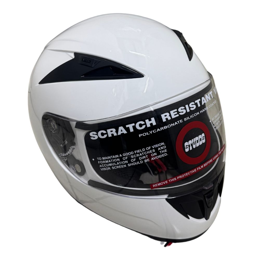 STUDDS Scorpion White Helmet