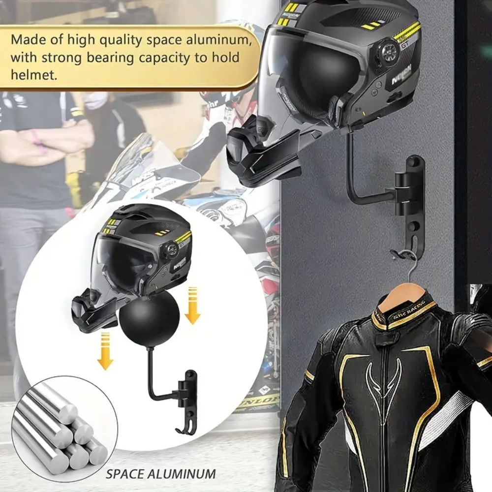 MCA Motorcycle Helmet Wall Mounted Stand