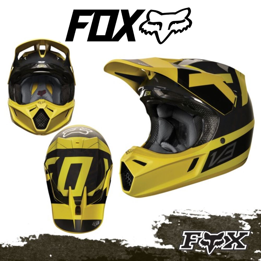 Fox V3 Preest Dark Yellow Helmet