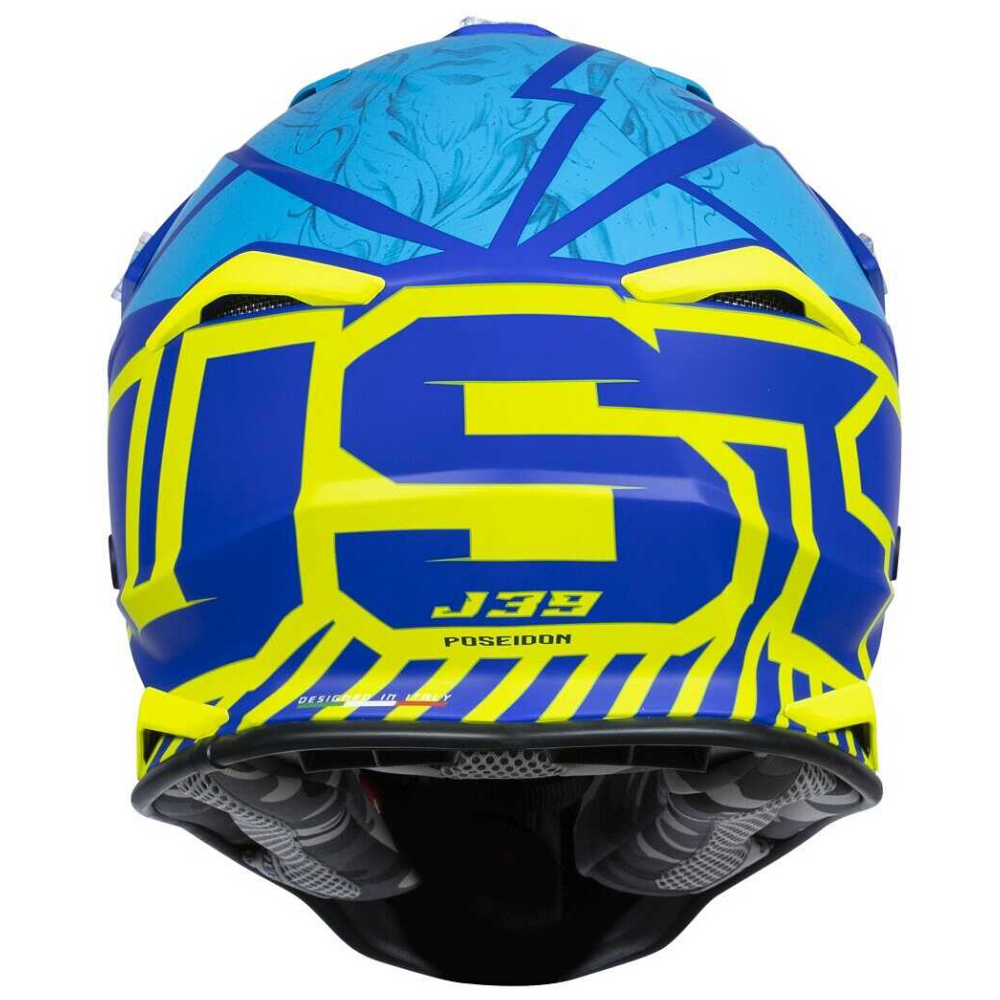 MC Auto: Just 1 J39 Poseidon Fluo Yellow/Blue Helmet