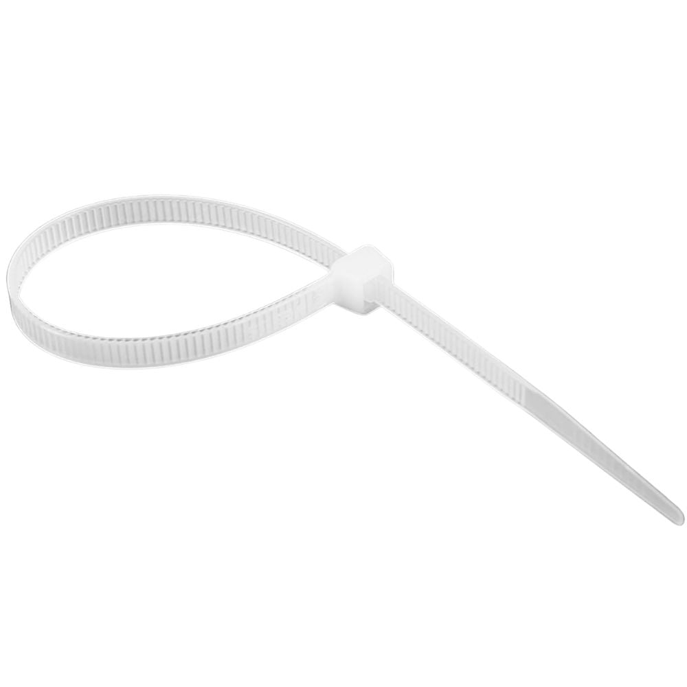 100pcs  Self-locking Plastic White Nylon Cable Ties (3x200mm)