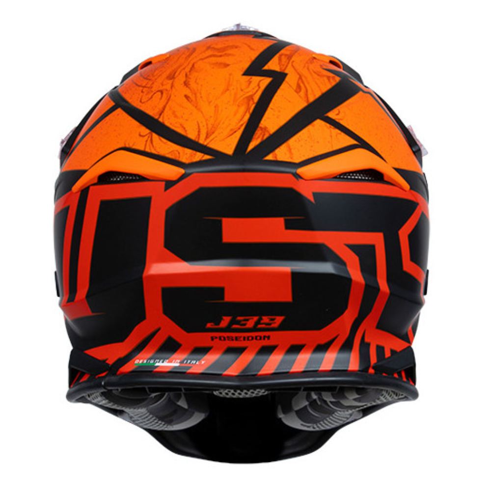 MC Auto: Just 1 J39 Poseidon Fluo Orange/Red/Black Helmet