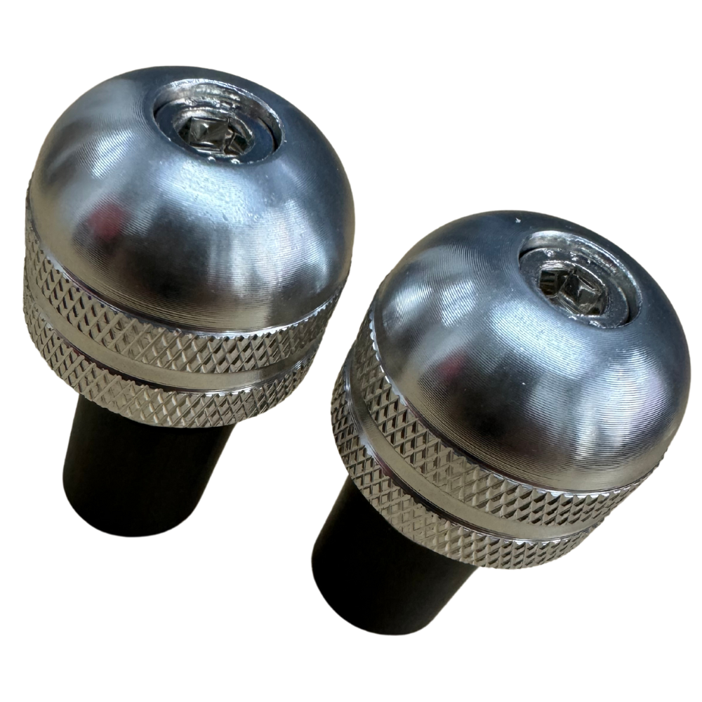 Motrix Knurled Silver Bar Ends