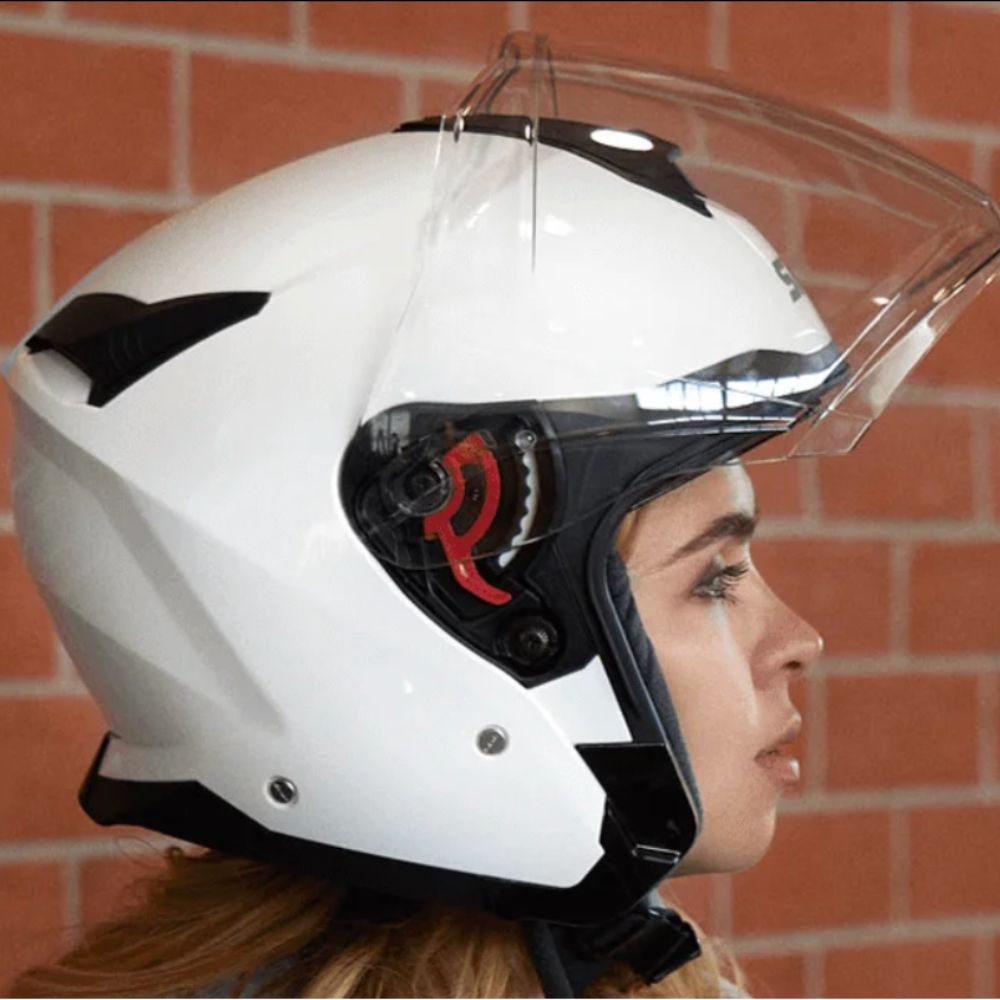 SMK GTJ GL100 White Helmet