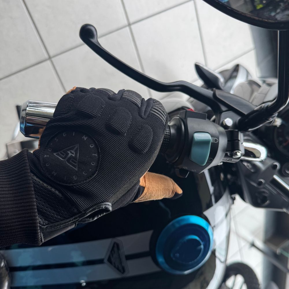 Spirit Raider Black/Tan Motorcycle Gloves