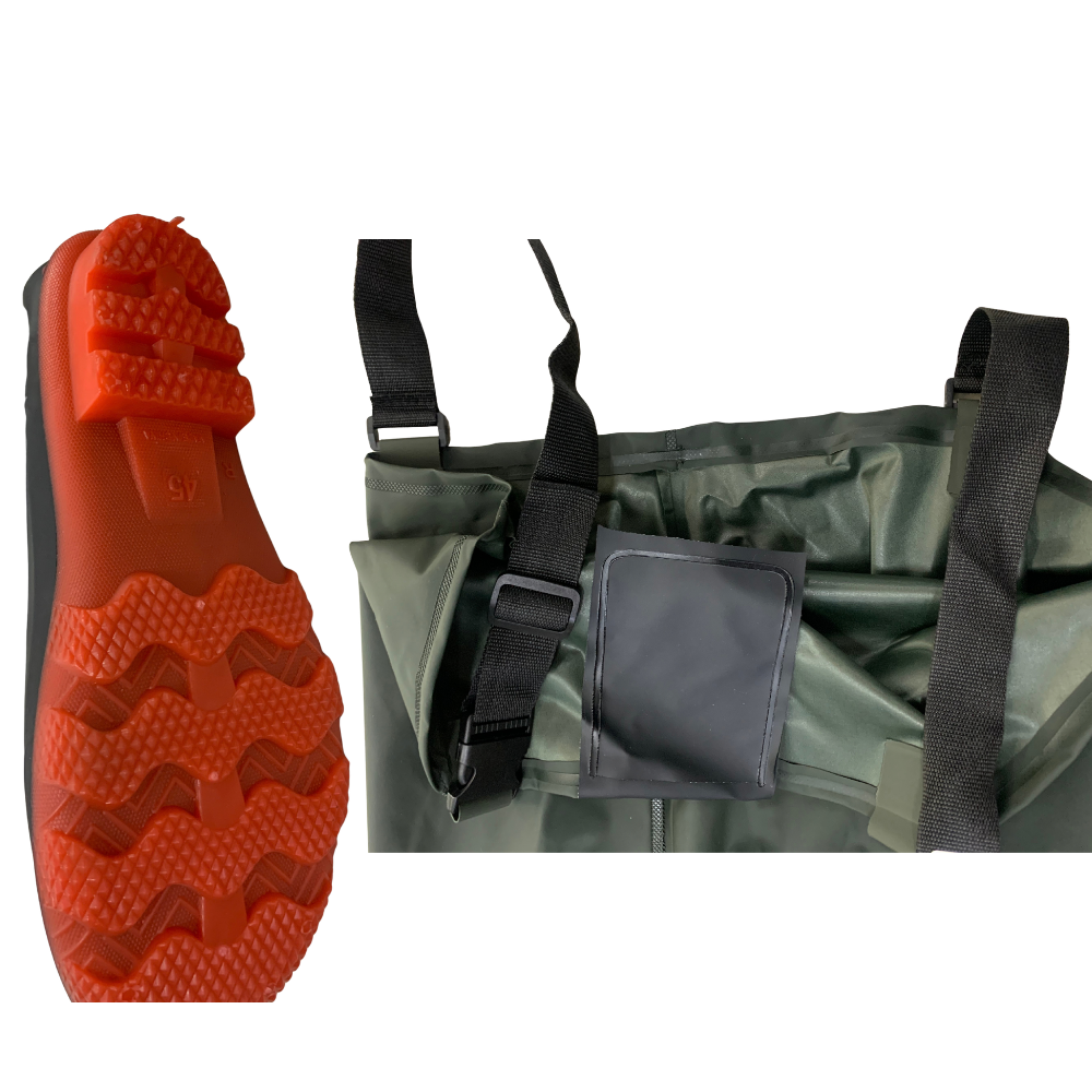 Poeticrain Waders Dark Green Size 45