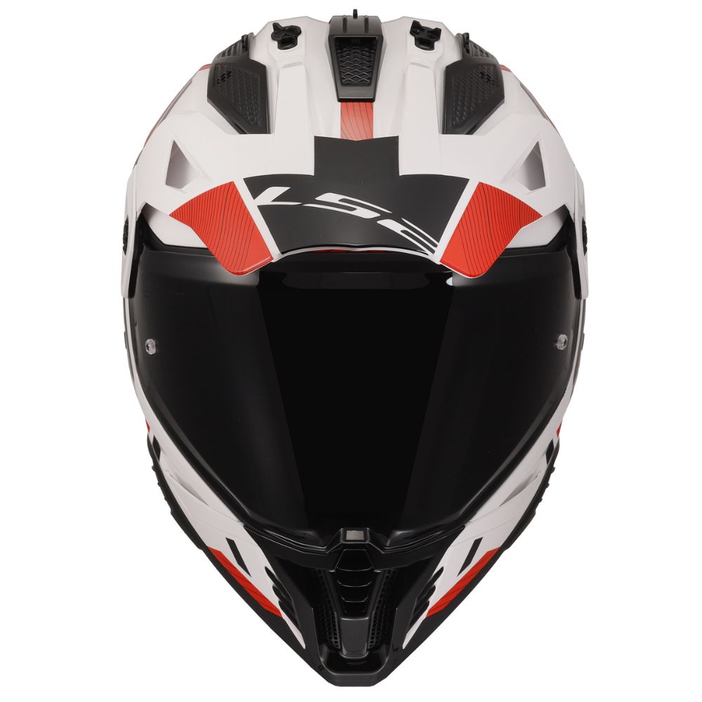 LS2 MX702 Pioneer II Hill White/Red Helmet