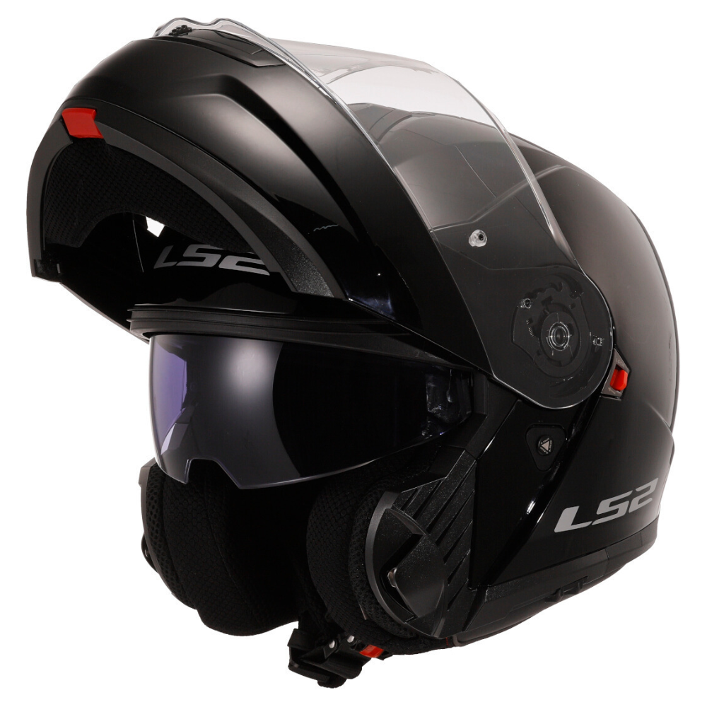 LS2 FF9O8 Strobe II Gloss Black Modular Helmet