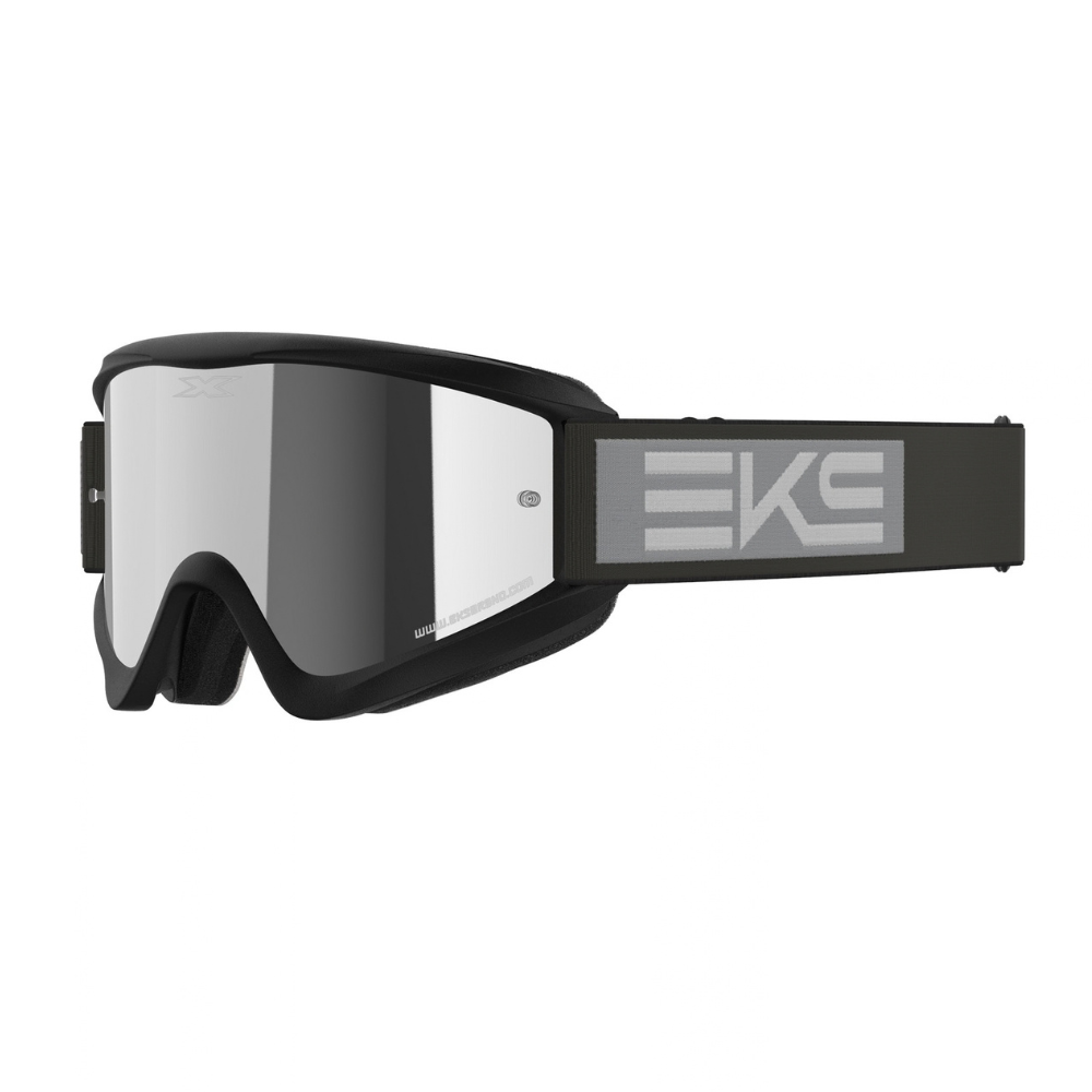 EKS Gox Flat-Out Black/Grey Silver Mirror Goggle