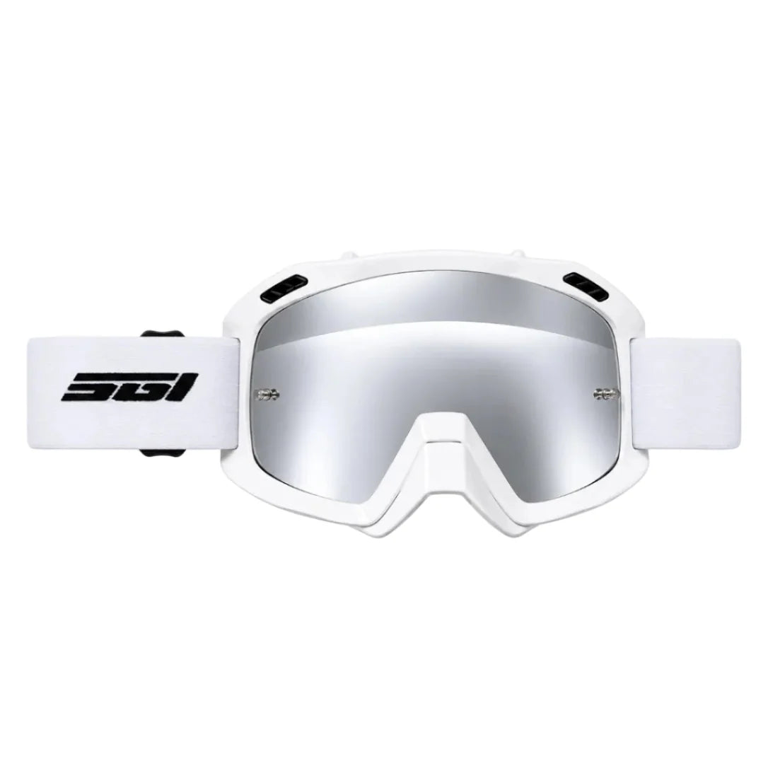 SGI Strike Gloss White Mirror Goggle