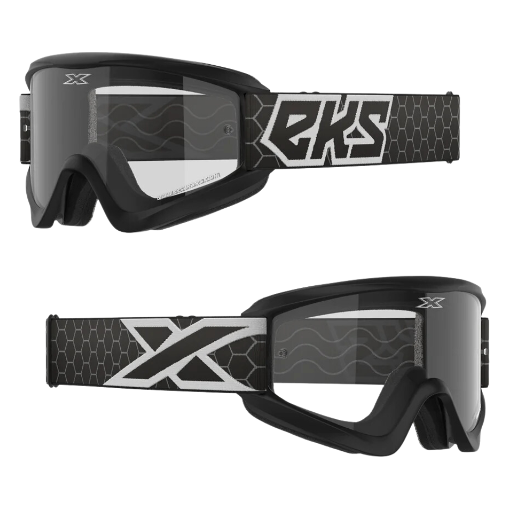 MC Auto: EKS Gox Flat Out Black Clear Goggle