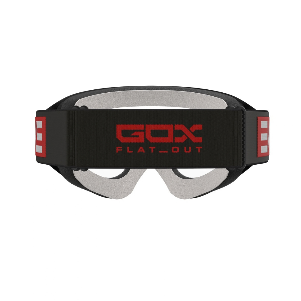 EKS Gox Flat-Out Black/Red Silver Mirror Goggle