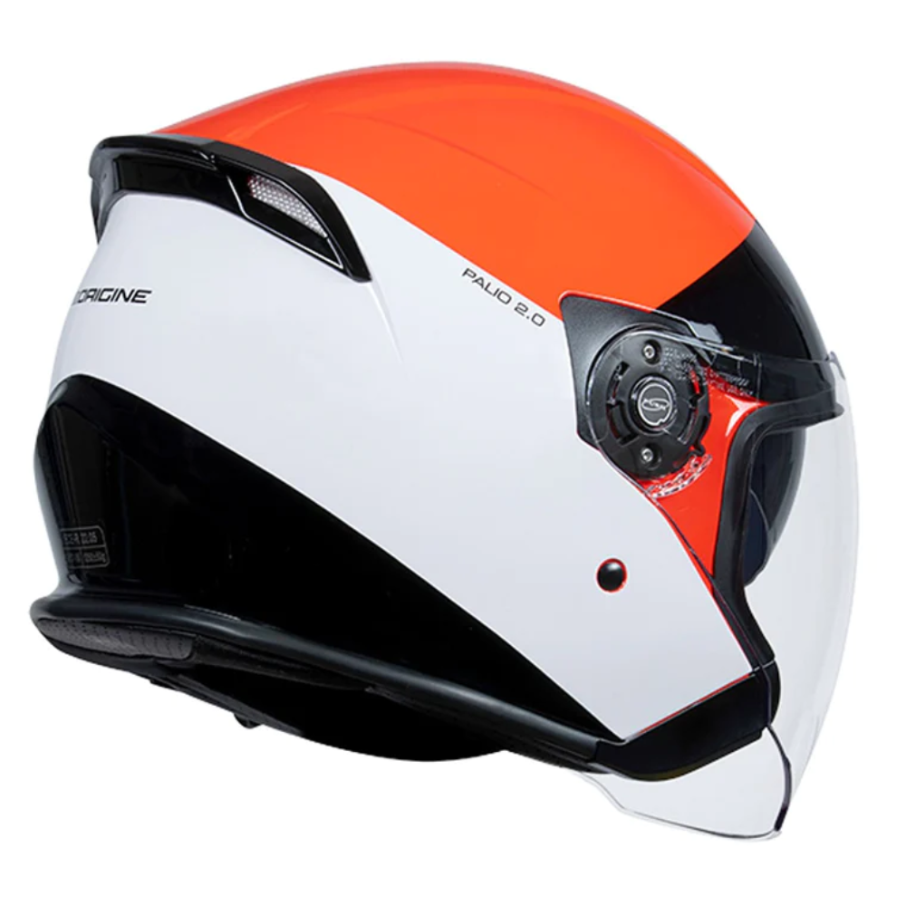 MC Auto: Origine Palio 2.0 Scout Black/Flo Red Jet Helmet