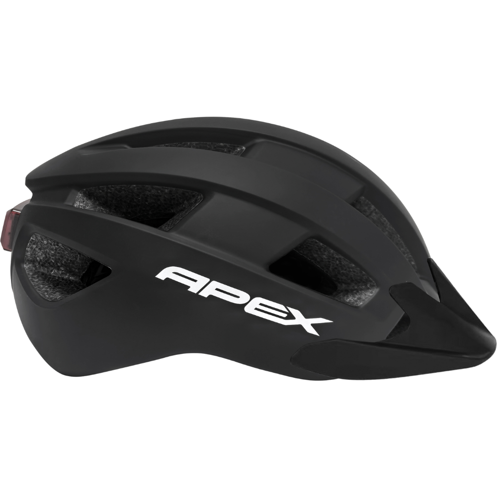 APEX Atom Matte Black Bicycle Helmet
