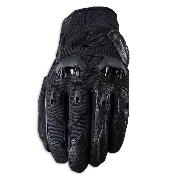 Five Gloves Stunt Evo Airflow Full Black Motorcycle Gloves