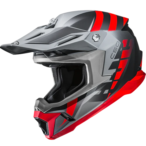 HJC C50 Mirage Grey/Red Helmet