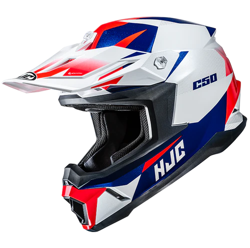 HJC C50 Slide White/Red/Blue Helmet