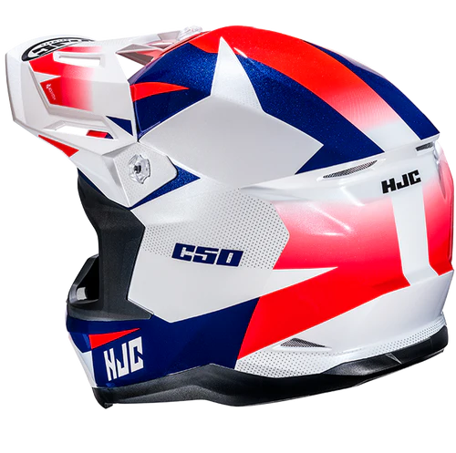 HJC C50 Slide White/Red/Blue Helmet